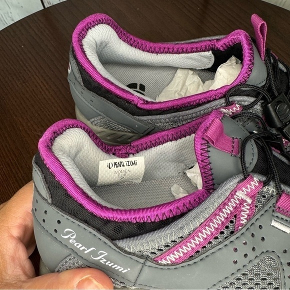 PEARL IZUMI women’s spin class or biking shoes purple gray mesh vamp 37 (7) NIB - Picture 13 of 16